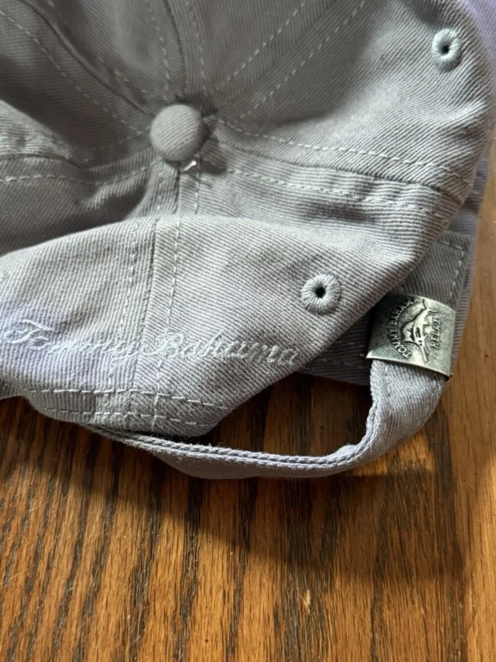 Tommy Bahama Hat Sliding Strap Adjustable  Cap Gray/Pink Baja Margarita Drink